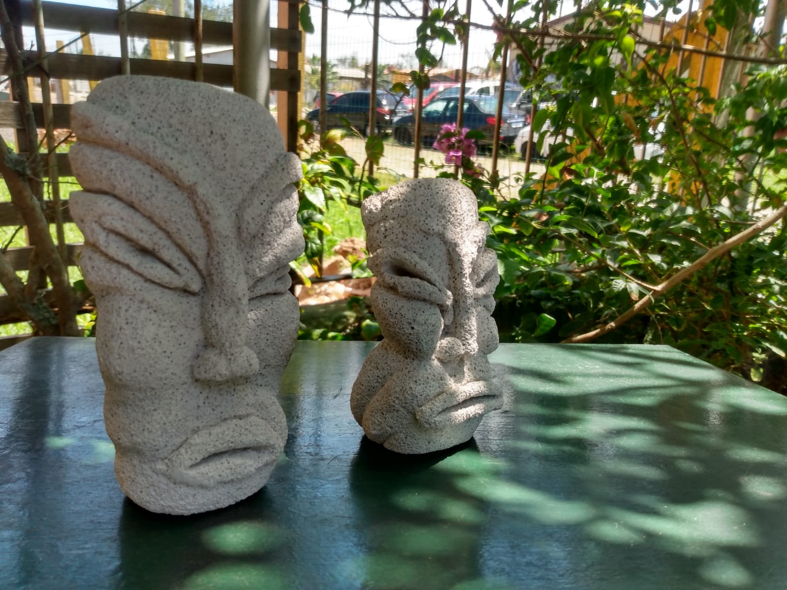 Esculturas no jardim